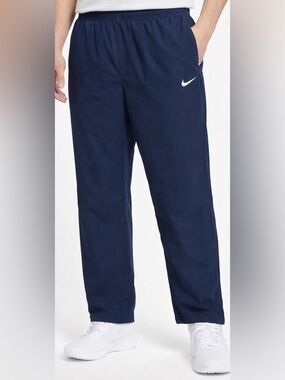 Nike Dri-FIT Track Pants Mens L Blue Athletic Training Sweatpants Swoosh